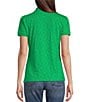 Color:Green Topaz - Image 2 - Polo Collar Short Sleeve Shirt