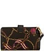 Lauren Ralph Lauren Print Crosshatch Leather Tech Wristlet, Color:Multi/Black - Image 2