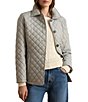 Lauren Ralph Lauren Printed Point Collar Button Front Quilted Jacket - Image 1