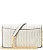 Color:Cream - Image 2 - Quilted Heart Turn-Lock Tech Case Crossbody Bag