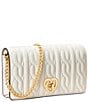 Color:Cream - Image 4 - Quilted Heart Turn-Lock Tech Case Crossbody Bag