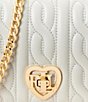 Color:Cream - Image 5 - Quilted Heart Turn-Lock Tech Case Crossbody Bag