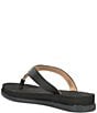Color:Black - Image 3 - Regina Nappa Leather Flip-Flop Sandals