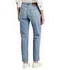 Color:Blue - Image 2 - Relaxed Tapered Mid Rise Ankle Jeans