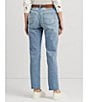 Color:Blue - Image 4 - Relaxed Tapered Mid Rise Ankle Jeans