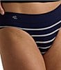 Color:Navy - Image 4 - Seamless Striped Jersey Bikini Panty