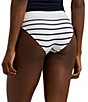 Color:Silk White - Image 2 - Seamless Striped Jersey Bikini Panty