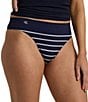 Color:Navy - Image 3 - Seamless Striped Jersey Thong