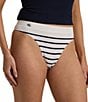 Lauren Ralph Lauren Seamless Striped Jersey Thong, Color:Silk White - Image 3