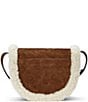 Lauren Ralph Lauren Shearling-Trim Medium Witley Crossbody Bag, Color:Tobacco - Image 2