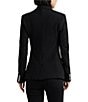 Lauren Ralph Lauren Signature Bullion Patch Two Button Jacquard Blazer, Color:Black - Image 2