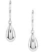 Color:Silver - Image 1 - Silver Dangling Teardrop Earrings