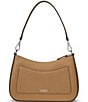 Lauren Ralph Lauren Danni 26 Crosshatch Leather Silver Hardware Medium Shoulder Bag, Color:Camel - Image 2