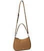 Lauren Ralph Lauren Danni 26 Crosshatch Leather Silver Hardware Medium Shoulder Bag, Color:Camel - Image 5