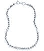 Color:Silver - Image 1 - Silver Tone Bead Collar Necklace
