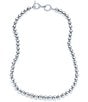 Lauren Ralph Lauren Bead Collar Necklace, Color:Silver - Image 1