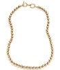 Color:Gold - Image 1 - Silver Tone Bead Collar Necklace