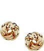 Color:Gold - Image 1 - Small Knot Stud Earrings
