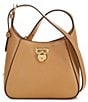 Lauren Ralph Lauren Small Tanner Leather Shoulder Bag, Color:Buff - Image 1