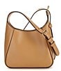 Lauren Ralph Lauren Small Tanner Leather Shoulder Bag, Color:Buff - Image 2