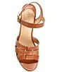 Color:Polo Tan - Image 5 - Soffia Burnished Leather Platform Sandals