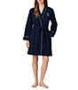 Lauren Ralph Lauren Solid Long Sleeve Shawl Collar Kimono Waffle Terry Knit Short Robe - Image 1
