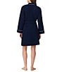 Lauren Ralph Lauren Solid Long Sleeve Shawl Collar Kimono Waffle Terry Knit Short Robe - Image 2