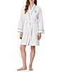 Lauren Ralph Lauren Solid Long Sleeve Shawl Collar Kimono Waffle Terry Knit Short Robe - Image 4