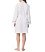Lauren Ralph Lauren Solid Long Sleeve Shawl Collar Kimono Waffle Terry Knit Short Robe - Image 5