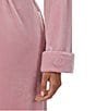 Lauren Ralph Lauren Solid Long Sleeve Shawl Collar Velvet Long Robe - Image 6