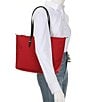 Lauren Ralph Lauren Solid Nylon Medium Gold Hardware Keaton Tote Bag, Color:Festive Red - Image 4