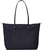 Lauren Ralph Lauren Solid Nylon Medium Gold Hardware Keaton Tote Bag, Color:Navy - Image 2