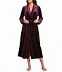 Lauren Ralph Lauren Solid Velvet Long Sleeve Shawl Collar Long Robe - Image 1