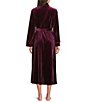 Lauren Ralph Lauren Solid Velvet Long Sleeve Shawl Collar Long Robe - Image 2