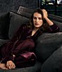 Lauren Ralph Lauren Solid Velvet Long Sleeve Shawl Collar Long Robe - Image 6