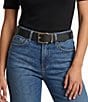 Lauren Ralph Lauren Square 1.25#double; Reversible Crosshatch Leather Belt - Image 1