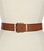 Lauren Ralph Lauren Square 1.25#double; Reversible Crosshatch Leather Belt - Image 2