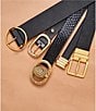 Lauren Ralph Lauren Square 1.25#double; Reversible Crosshatch Leather Belt - Image 3
