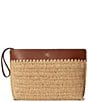 Lauren Ralph Lauren Straw Top Zip Pouch - Image 1