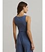 Lauren Ralph Lauren Stretch Cotton Scoop Neck Tank Top, Color:Capri Blue - Image 5
