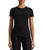 Lauren Ralph Lauren Short Sleeve Round Neck Stretch Cotton T-Shirt, Color:Polo Black - Image 1