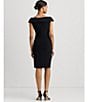 Color:Black - Image 6 - Stretch Jersey Off-the-Shoulder Sheath Dress
