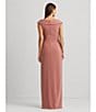 Color:Pink Mahogany - Image 5 - Stretch Jersey Cap Sleeve Twist Waist Sleeveless Gown