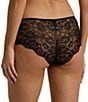 Color:Black - Image 2 - Stretch Lace Moderate Coverage Cheeky Hipster Panty