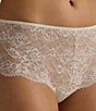 Color:Ivory - Image 4 - Stretch Lace Moderate Coverage Cheeky Hipster Panty