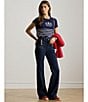 Lauren Ralph Lauren Stripe Embroidered Logo Jersey Tee - Image 6