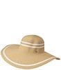 Lauren Ralph Lauren Striped Straw Floppy Hat, Color:Natural/Cream - Image 1