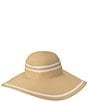 Lauren Ralph Lauren Striped Straw Floppy Hat, Color:Natural/Cream - Image 2