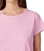 Lauren Ralph Lauren Stripe Short Sleeve Crew Neck Knit Short Nightgown - Image 3