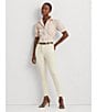 Color:Tan/Lilac/Cream Multi - Image 6 - Striped Broadcloth Puff Sleeve Shirt